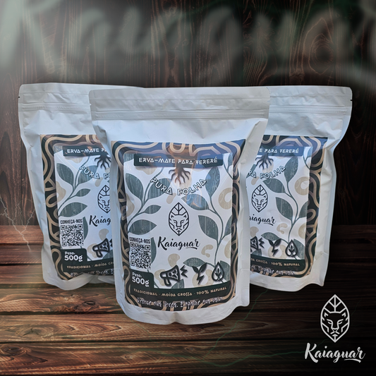 Kit 3x Erva-mate Pura Folha Kaiaguar